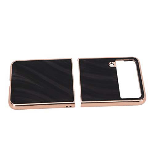 Rankomu Galaxy Z Flip4 telefonfodral - Svart läder, repfria.