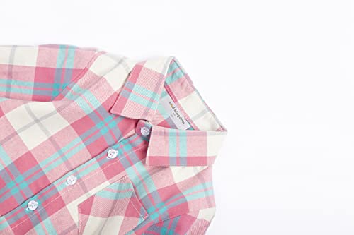 Image of Mud Kingdom Boys Plaid Flannel Shirt Long Sleeve Button Down Casual