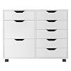 Winsome Halifax Tall Mobile Storage Cabinet with Drawers in White, 2 Door 6 Drawer Stylish & Functional Home Storage Cabinet for Filing, Kitchen Organization, Moveable Furniture for Office, Apartments #3