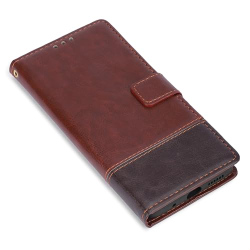 Image of Inktree Vivo V50 5G Flip Cover | Leather Finish | Complete Protection Flip Case for Vivo V50 5G - Tan Coffee