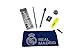 CyP Brands Real Madrid Schreibwaren-Set, Schreibwaren, Bleistift, Radiergummi, Anspitzer, Kugelschreiber, Textmarker, Aufkleber, Blau, offizielles Produkt