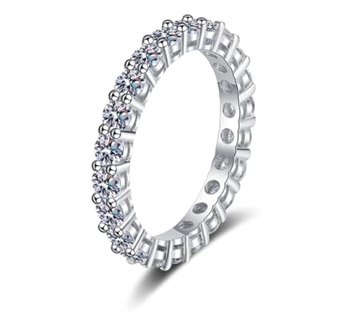 Bague couronne en argent 925 et moissanite éclatante pour femme