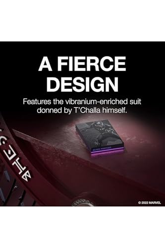 Image of Seagate Black Panther SE FireCuda External HDD - USB 3.2, Customizable RGB LED Magenta, Works with PC, Mac, PlayStation, and Xbox, with 3-yr Data Recovery Services (STLX2000401)