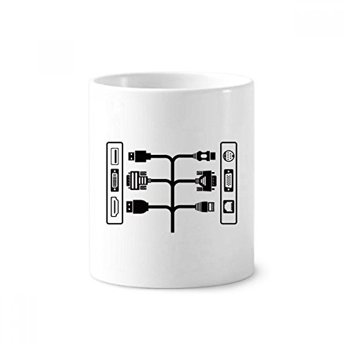 Câble Prise Fiche modèle céramique brosse à dents tasse blanche multifonction