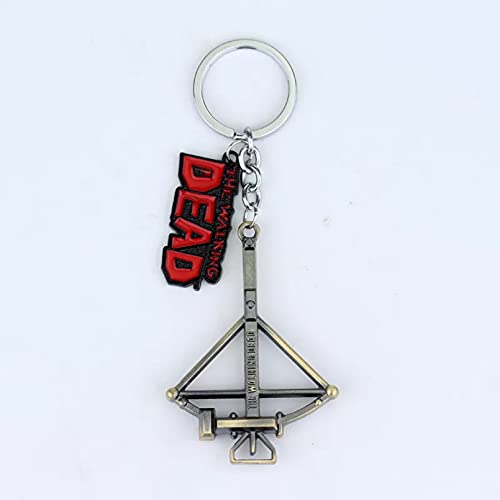 Moda The Walking Dead Llavero Arco y Flecha con Letra roja Llavero de Metal Llavero de Coche Bolsa...