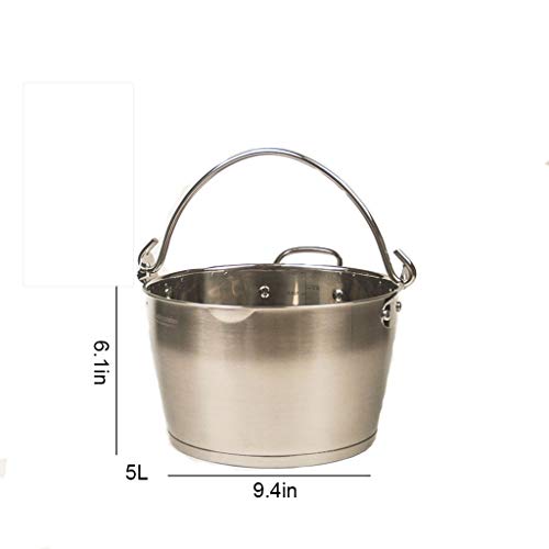 JIAQUAN-SHOP Eiseimer,Eiswürfelbehälter Multifunktionaler großer Jam-Eimer Edelstahl EIS Eimer Tragbarer EIS Eimer Hotel… – Bild 3