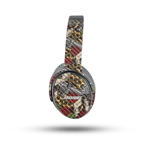 Image of MightySkins Carbon Fiber Skin Compatible with Bose QuietComfort 35 II Headphones - Gangster Life | Protective, Durable Textured Carbon Fiber Finish | Easy to Apply