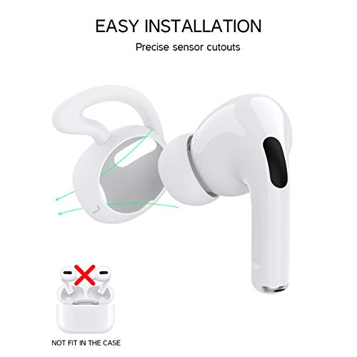 Wiki VALLEY Oorhaken voor Airpods Pro, 3 paar siliconen oordopjes, anti-verlies-oorhaken, compatibel met Apple Airpods… - Afbeelding 4