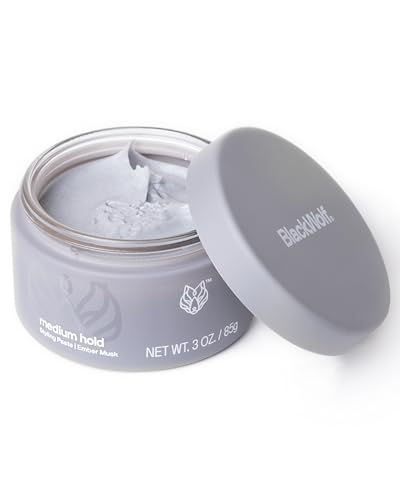 Black Wolf Hair Styling Paste for Men, Medium Hold -