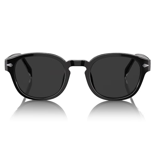 Retro Men’s Acetate Sunglasses – Sculpted Rounded-Square Frame with Embedded Wire‑Core Detail, Polarized UV4002
