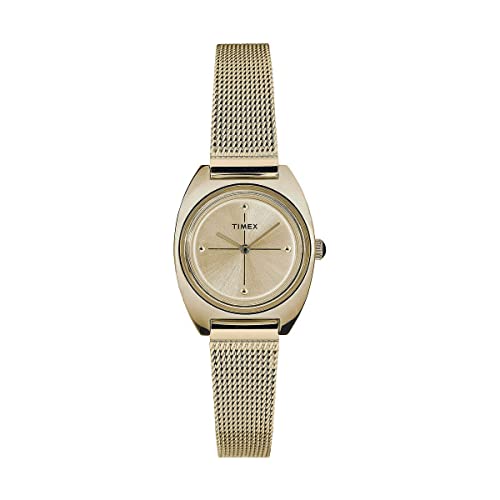 Timex Milano Petite Quartz Movement Gold Dial Ladies Watch TW2T37600