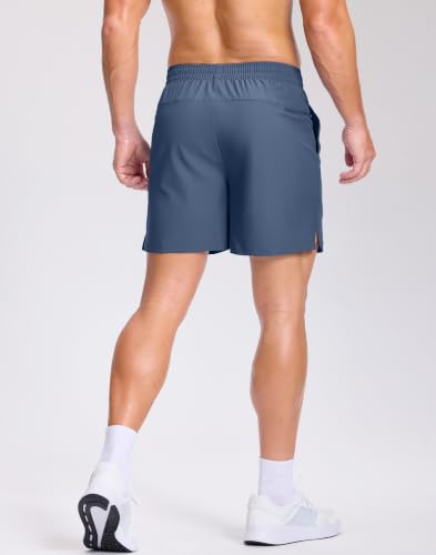 Image of GGJ Men's Lightweight Athletic Shorts with 2 Zipper Pockets 7 inch /9 inch /5 inch Gym Workout Running Quick Dry Tennis Shorts for Men