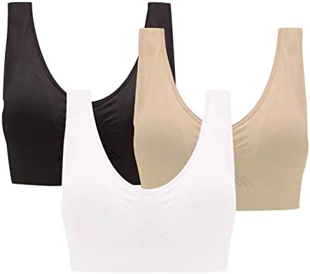 Women Sports Bra High Support Full Coverage Wireless Bra Plus Size Comfort Activity Sleep T-Shirt Bra Gym Activewear