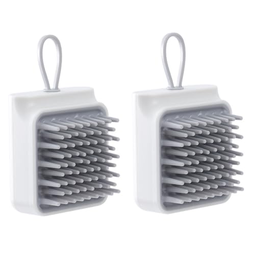 Ipetboom 2Piezas Champú y Masajeador De Cabelludo Para Lavado y Estimulación Del Cabelludo Color Suave Cuidado Del Cabello