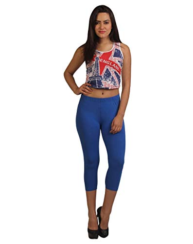 Image of Frenchtrendz Women's Cotton Spandex Stretchable Mid Rise Slim Fit Legging Capris (XS-4XL)