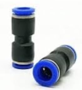 BHARAT PNEUMATICS 6mm x 6mm Pneumatic Equal Union Connector, One Touch Push-In Air Line Tube Fitting, Quick Connect Leak Proof PU Nylon Hose Coupler for Air Compressor & Pneumatic Systems, Pack of 5-picture-10