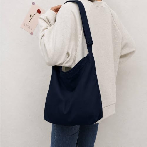 Image of Lify Women's Retro Large Size Canvas Shoulder Bag Hobo Crossbody Handbag Casual Tote - 1 Piece