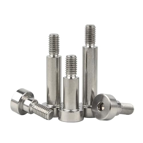 5pcs M2 M2.5 M3 M4 Inner Hexagon Positioned Shaft Shoulder Screw 304 Sliver 304 Stainless Steel Hex Plug Limit Screw Cup Head Bearing Screws Metal Small Screws (Color : 10mm (5pcs), Size : (D5) M4)