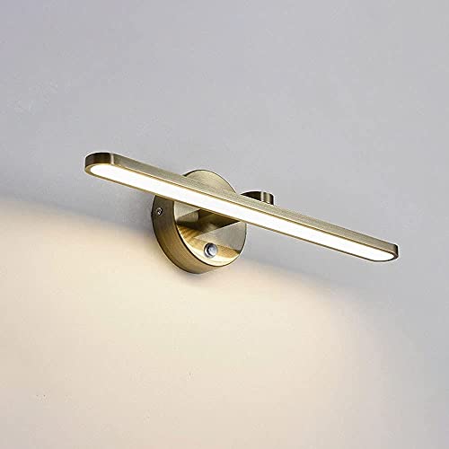 Lumière d'armoire de miroir LED contre les ombres, luminaire de vanité étanche IP44 en métal chic