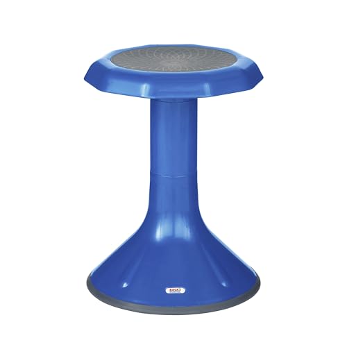 Image of Back2School Express Wobble Sensory Stool for Classroom - 18 inch Active Flexible Seating Chair for Kids, 220lb Capacity, GREENGUARD Gold Certified, Blue