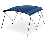 Waterproof Boat Bimini Top Cover-85-90 W 3 Bow Bimini Top Canvas Sun Shade Boat Canopy 1' Double...