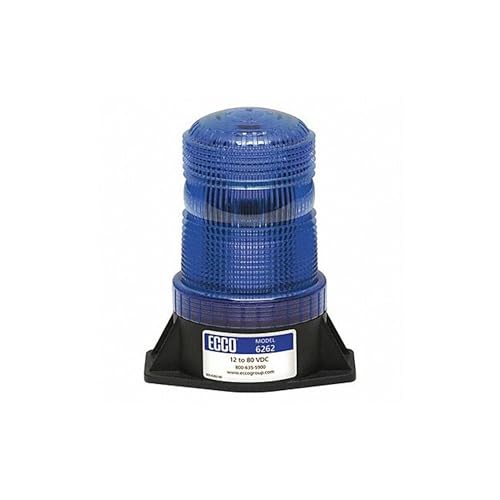 ECCO (6262B) LED Beacon: Medium profile, 12-80VDC, pulse8 flash, blue