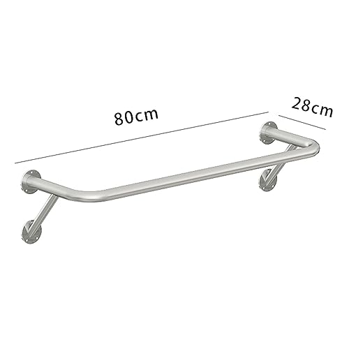 Perchero de pared de acero inoxidable de 80 cm para tiendas y boutiques 2