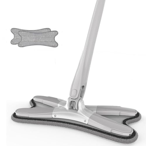 JCAKES Microfiber Mop Hardwood Floor Mop Butterfly Mop Free Hand Wash Household One Mop Clean Wet and Dry Dual Purpose Lazy Mop Mop Floor Artifact Mop Student Dormitory, for Bathrooms, Bedrooms
