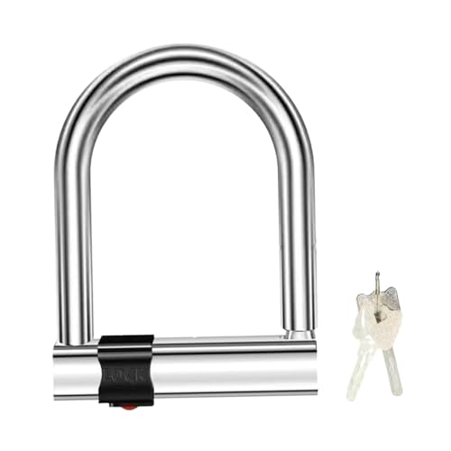 Menolana Bike U Shape Lock Bike Accessories, Sturdy, Security Portable Easy to Use Stainless Steel Hydraulic Cutter Resistant Locks, with 2 Keys