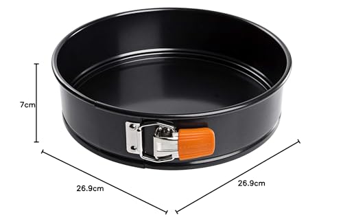 Foto von LE CREUSET Antihaft Springform, Rund, Ø 26 cm, Sauerteigbeständig, Aus Karbonstahl gefertigt, Anthrazit/Orange, 94101800000000