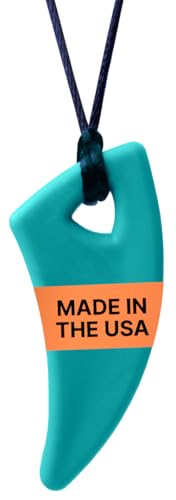 ARK Saber Tooth, Chew Necklaces for Sensory Kids and Adults, Oral Fidget for Autism, ADHD, SPD, Anxiety, Medical-Grade Sensory Chew Necklace, XT, Firm, Teal