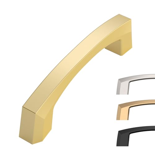 Image of 10 Pack Gold Cabinet Pulls 3 Inch Cabinet Handles Kitchen Cabinet Hardware Gold Kitchen Handles for Cabinets Gold Drawer Pulls Kitchen Pulls