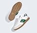 LUCKY STEP Men's Fashion Sneakers Casual Shoes Retro Suede Genuine Leather Skate Tennis Walking Shoes for Male(Green/White,12 B(M) US)