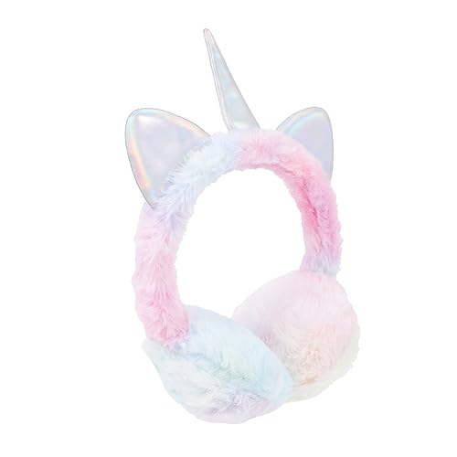 Cartoon Unicorn Winter Ear Protector Plush Girl Ear Warmer for Outdoor Cold Weather