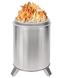 EINFACH ZU BRENNEN. Das innere Luftstromsystem macht das Anzünden der Feuerstelle einfach. Sie brennt vollständig ab und hinterlässt nur Asche, was das Aufräumen erleichtert und Holz spart.