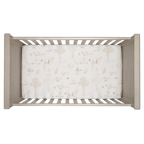 Image of Lambs & Ivy Treetop Fox Woodland Breathable Cotton Fitted Crib /Toddler Sheet