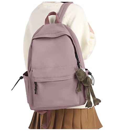 Sac à dos léger imperméable violet pour étudiants du collège