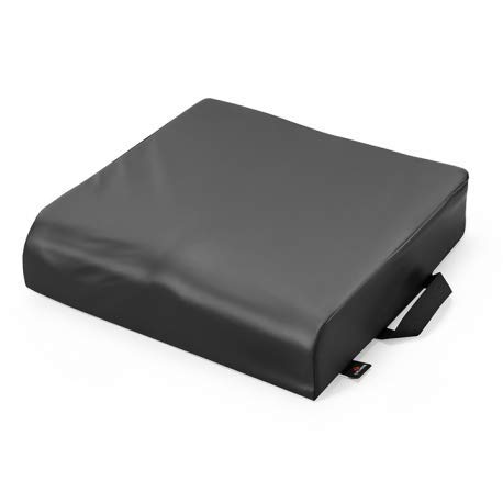 Orliman - Cuscino antidecubito in memory foam quadrato per prevenire decubiti, ideale per lunghi periodi di seduta, Morbido, Nero