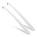 Produktbild Relaxdays Schuhlöffel 2er Set, 58,5 cm lang, Schuhanzieher Metall, stabil, Aufhänger, Schuhanziehhilfe für Schuhe, weiß