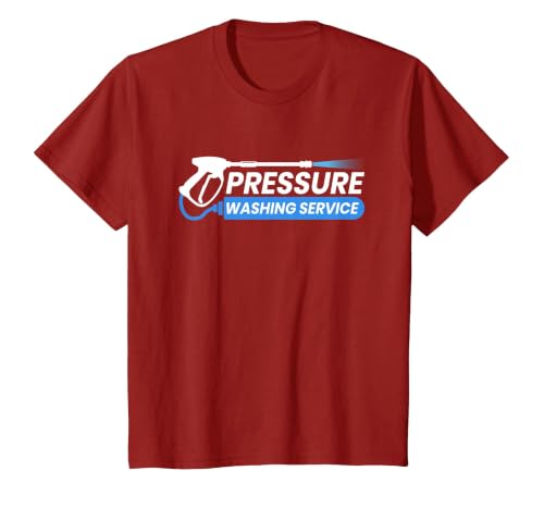 Pressure Washing Service and Detailing,Power wash T-Shirt, Youth, Cranberry Red, 3T