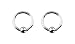 Forbidden Body Jewelry Pair of 12g 11mm Surgical Steel Captive Bead Ring Body Piercing Hoops, 5mm Balls (2pcs)