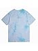 Remidoo Women's Casual Crewneck Short Sleeve Butterfly Print Tie Dye Oversized Graphic Top T-Shirt Blue Small