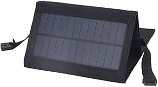Foldable Solar Panel Kit, Folding Solar Panel 5V Monocrystalline Silicon Oxford Cloth IP65 Waterproof for Camping(Black)