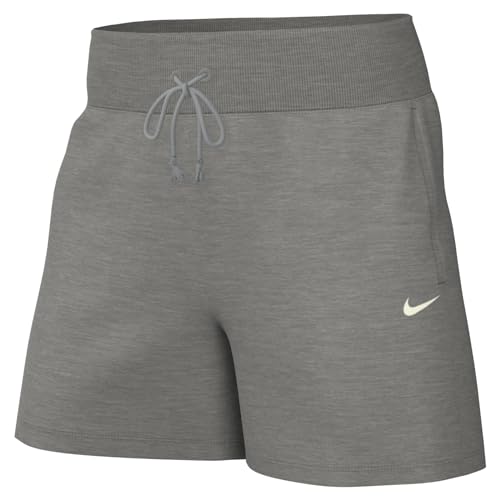 NIKE FD1409-063 W NSW PHNX FLC HR Short Shorts Women's DK Grey Heather/SAIL Size L