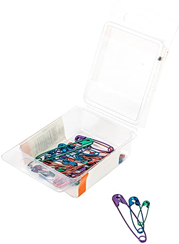 SINGER 00294 Pinos de segurança revestidos de metal, cores e tamanhos sortidos, 35 unidades