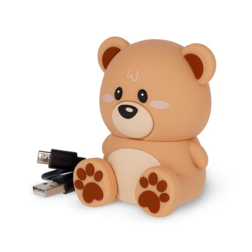 LEGAMI - Enceinte sans Fil avec Support, Le Son de l'amour, thème Teddy Bear, Rechargeable, câble USB Inclus, utilisable comme Support de téléphone Portable, 6 x 8 x 5 cm