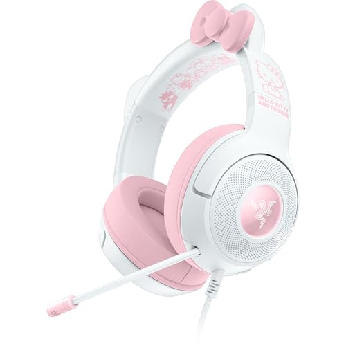 Razer Kraken Kitty V2 USB Wired Headset w/Kitty Ears, Hello Kitty Edition - image 9