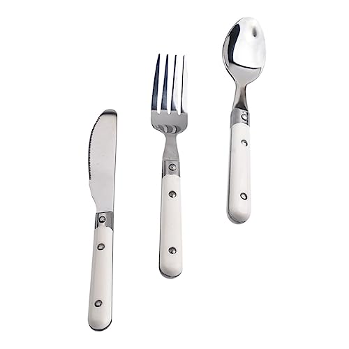 BESPORTBLE Kids Fork Spoon Cutter Set Stainless Steel Tableware Home Cutlery Safe Easy for Children Perfect Present