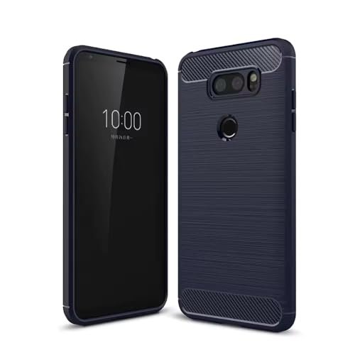 Image of Hybrid Carbon Fiber Back Case for LG V30 / V30 Plus (Blue)