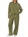 XIEERDUO Womens 2 Piece Outfits 2025 Lounge Sets for Women Sweatsuits Sets Winter Clothing Fall Fashion Must Haves Matching Sets Wide Leg Sweatpants Winter Green M